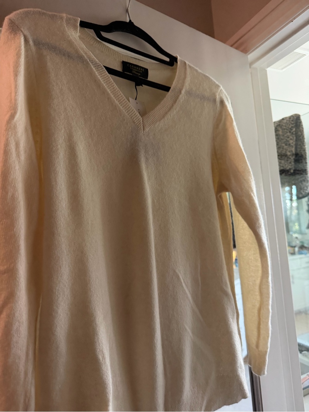 Charter Club Cream Cashmere Sweater - Picture 2 of 4
